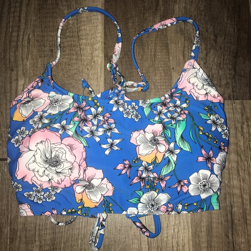 Floral bikini top